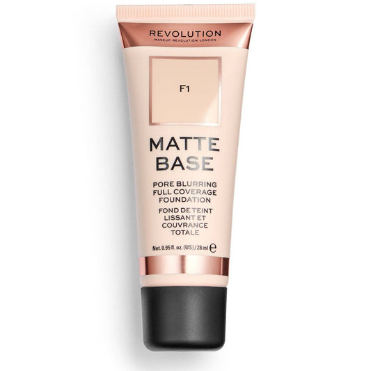 REVOLUTION Matte Base High Cover Foundation: F 1