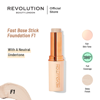 REVOLUTION Fast Base Stick Foundation: Fair to light / F2