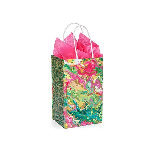 Small Gift Bag & Tissue Paper 5 1/4 x 3 1/2 x 8 1/4