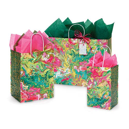 Small Gift Bag & Tissue Paper 5 1/4 x 3 1/2 x 8 1/4