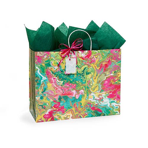 Small Gift Bag & Tissue Paper 5 1/4 x 3 1/2 x 8 1/4